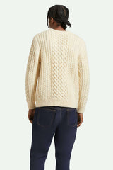 Classic Fisherman Cable Knit Sweater - Oatmeal